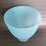 Vase en verre bleu gaufré made in Italy