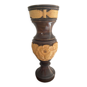 Wooden vase