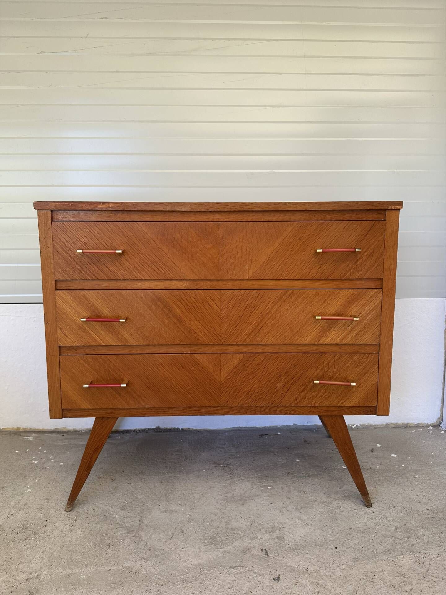 Vintage Scandinavian wooden chest of drawers – 3 drawers – 1960s
