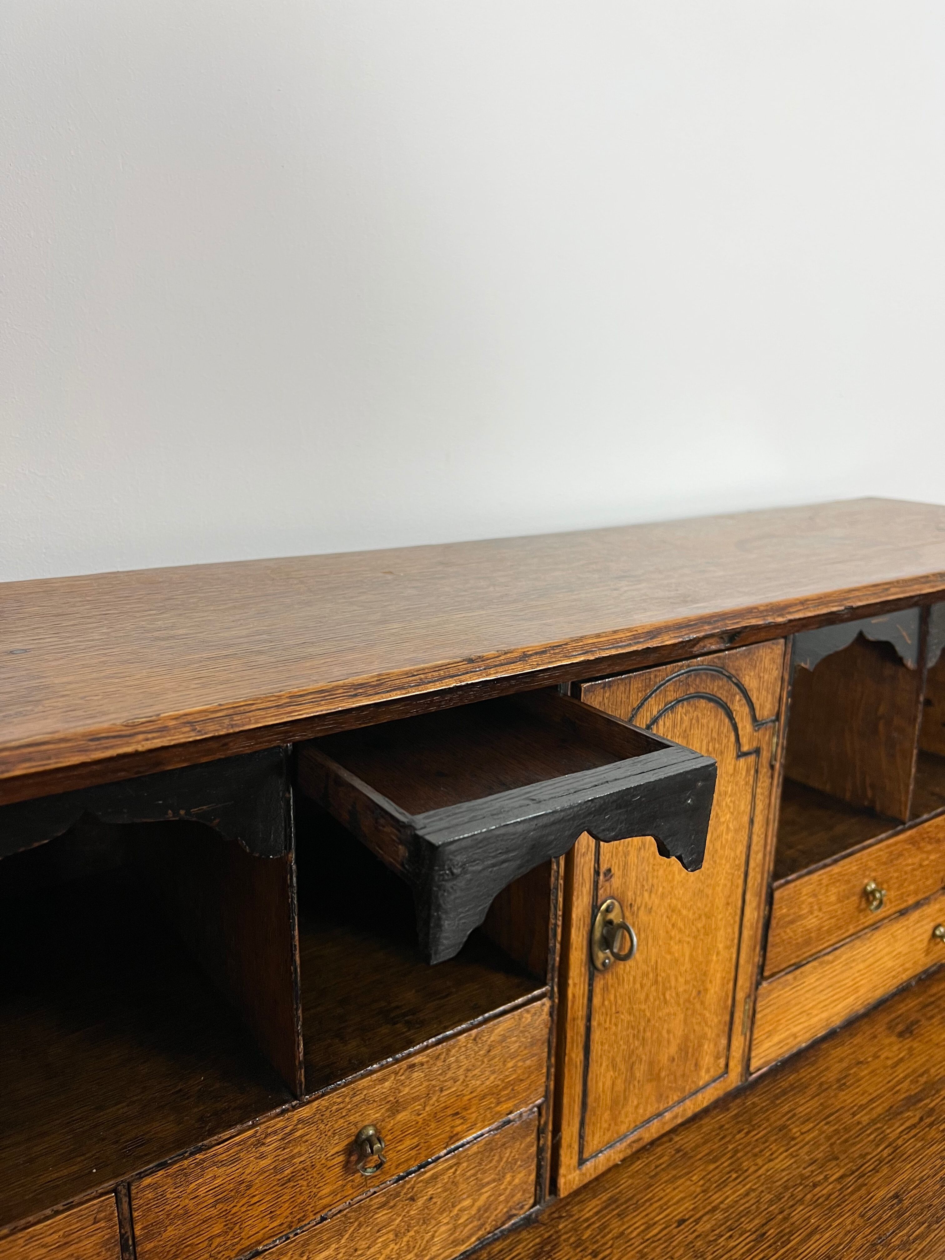 English oak writing desk