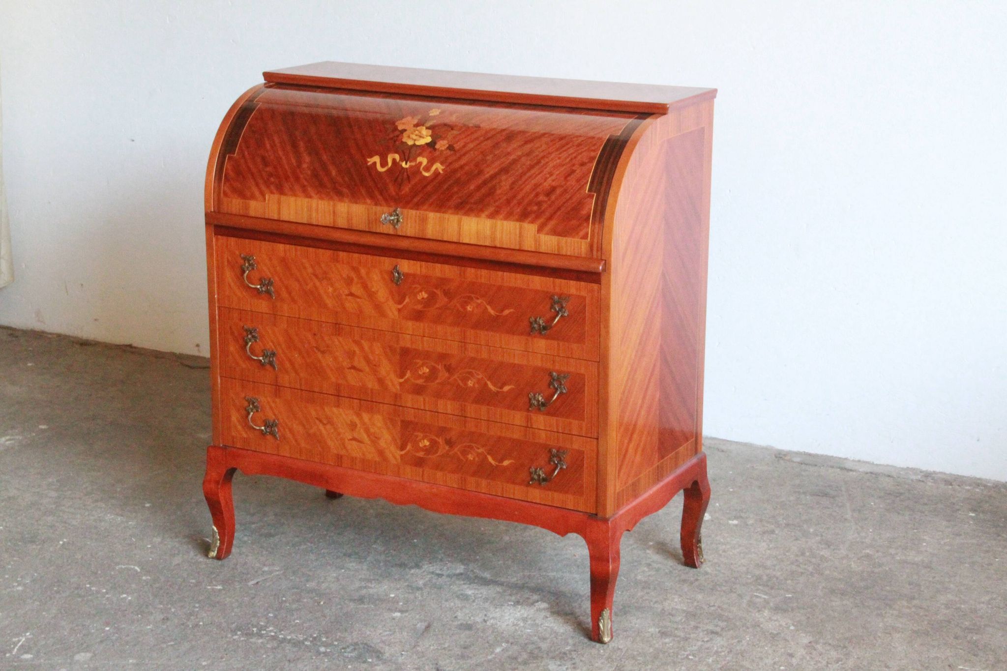 Secrétaire danois Edmund Jørgensen, milieu du 20e siècle, bureau cylindrique.