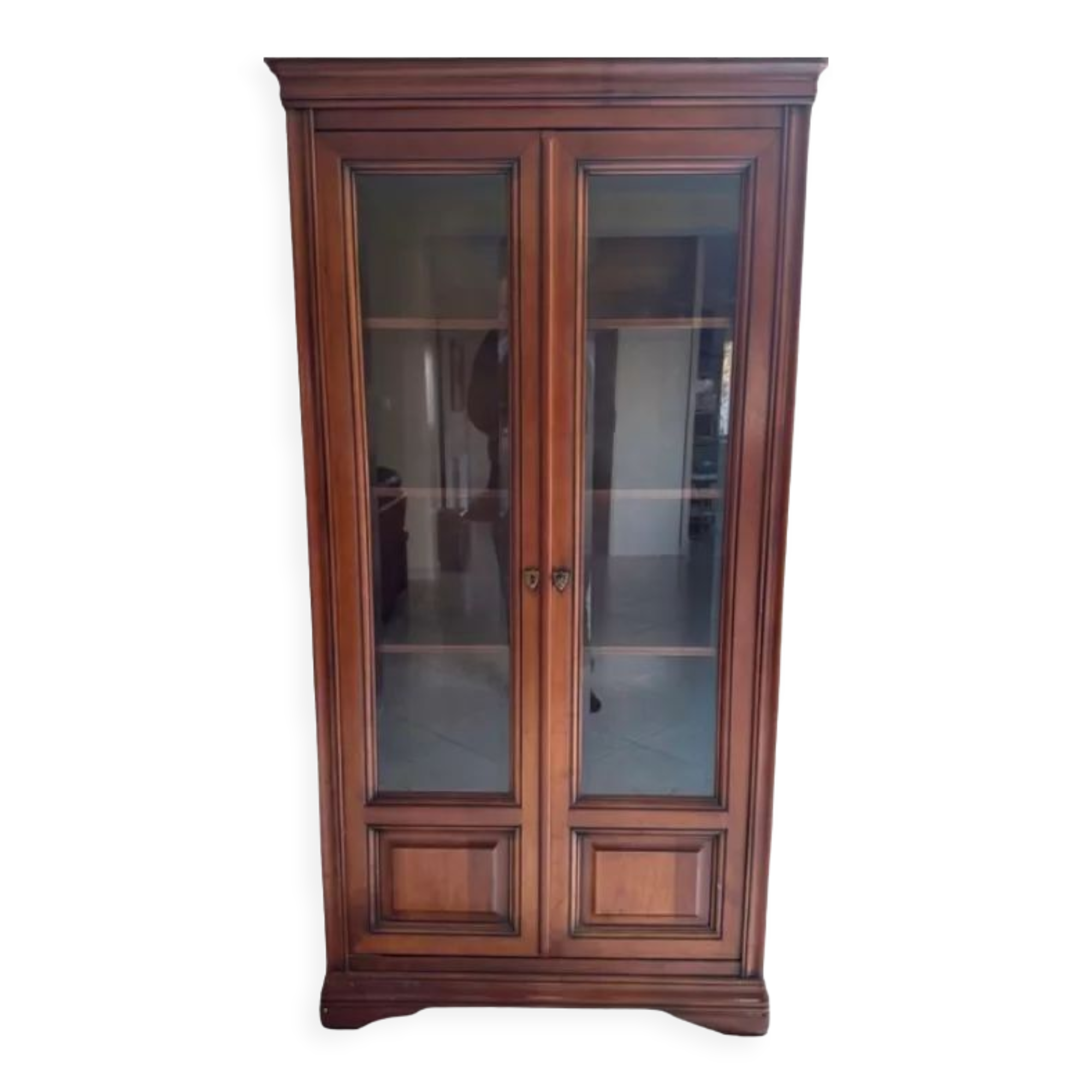 Solid cherry display cabinet