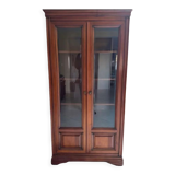 Solid cherry display cabinet