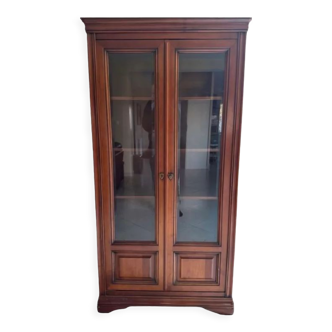 Solid cherry display cabinet