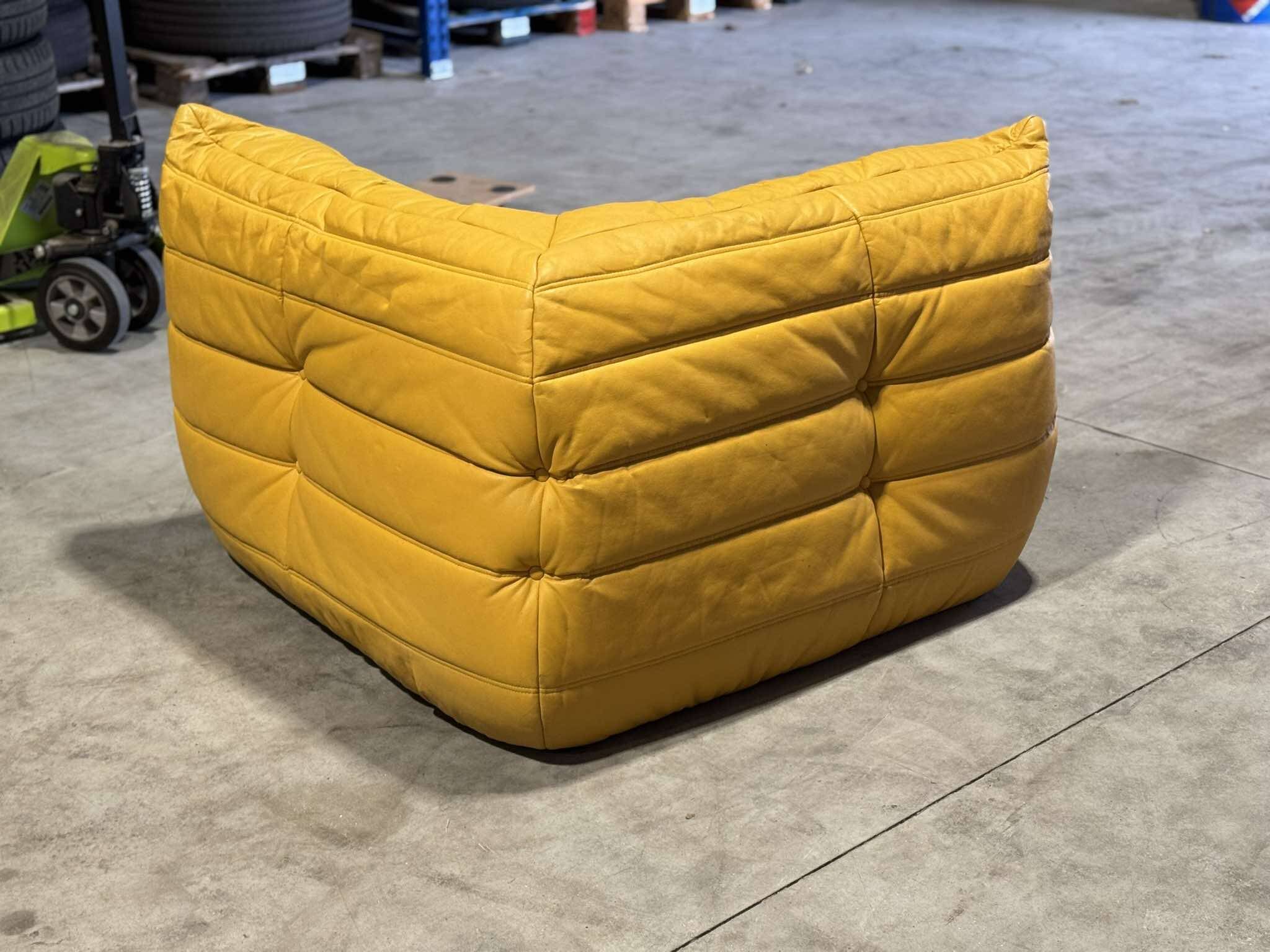 Togo - ligne roset - yellow leather