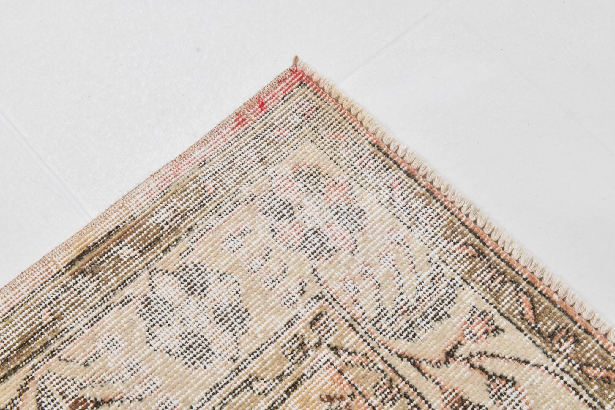 5x9 Bordered Floral Turkish Vintage Area Rug, 159x290Cm