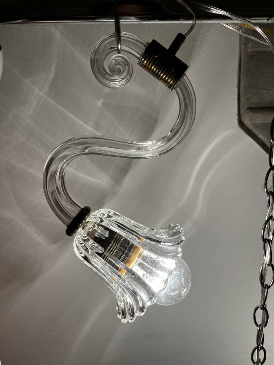 Wall lamp art-deco, italia, anni '30, mouth blown Murano glass style Barovier & Toso Wall lamp art-deco,