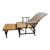 Chaise longue en rotin