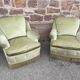 2 fauteuils de salon Lounge velours des années 1950