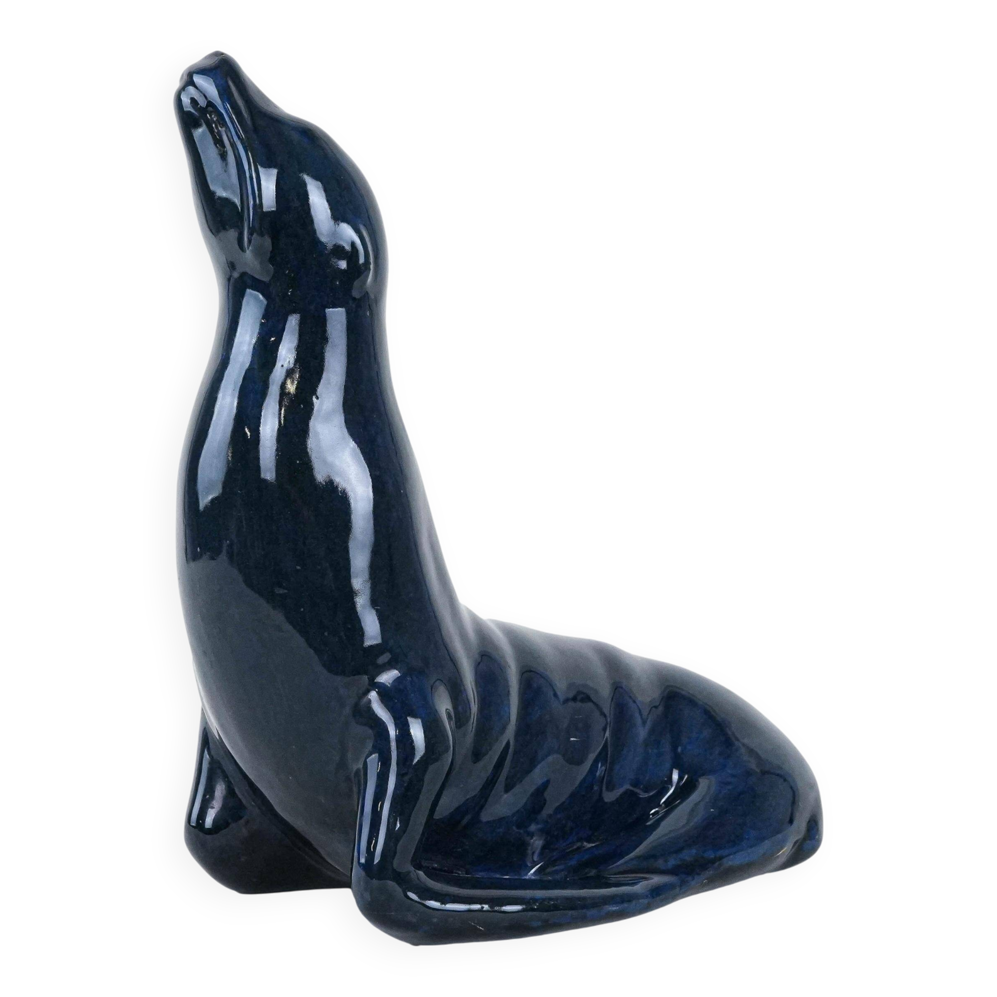 Ceramic seal figurine, Italian design, 1960s, made in Italy