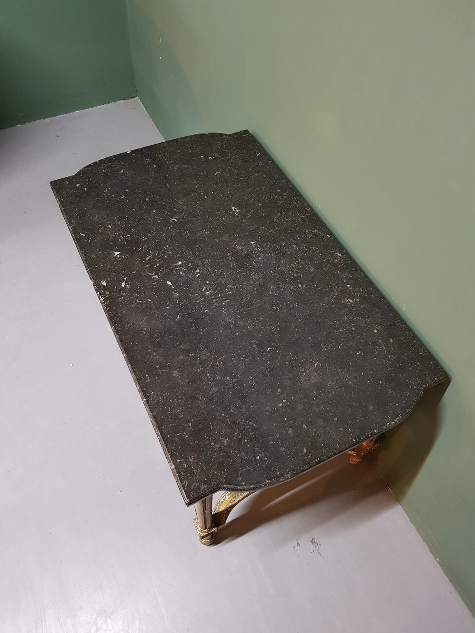 19th Century French Louis XVI style coffee table with marble top