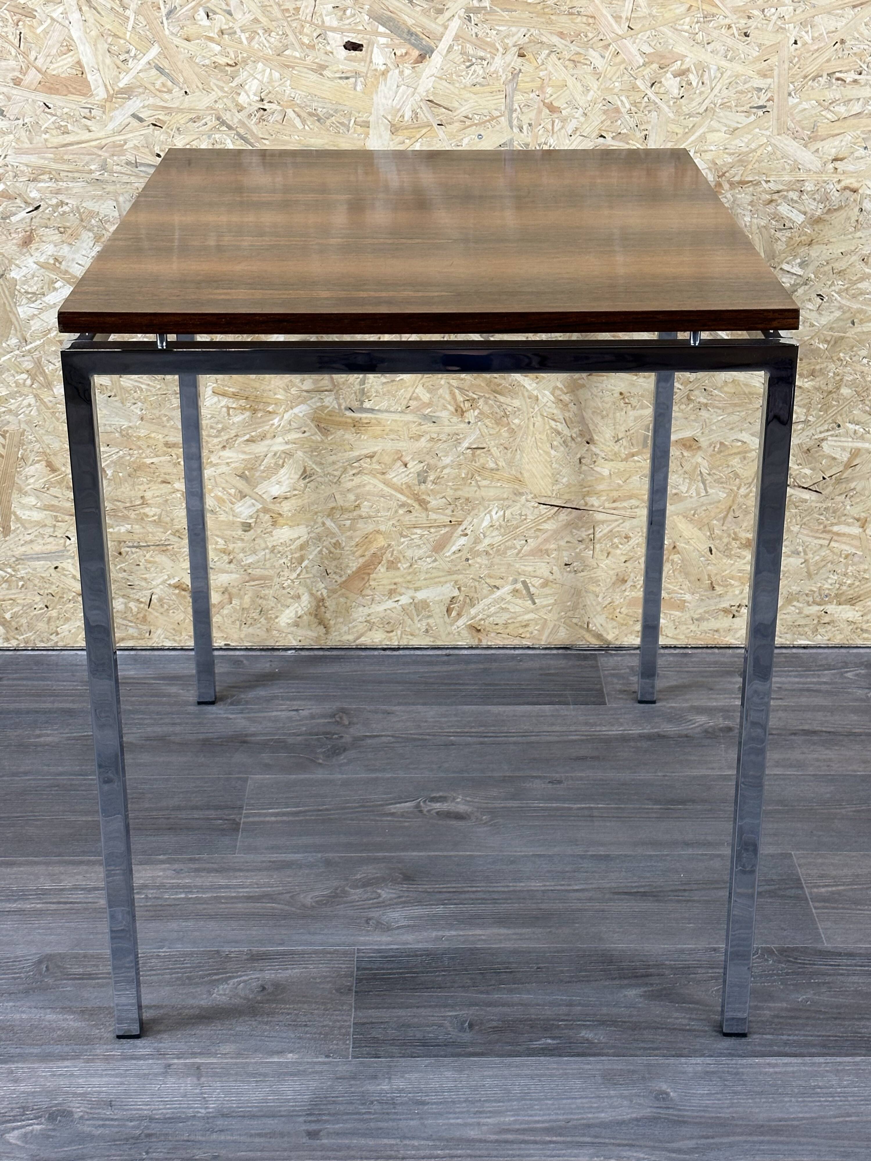 60s 70s teak office table desk chrome frame Danish design