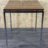 60s 70s teak office table desk chrome frame Danish design