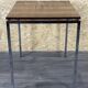 60s 70s teak office table desk chrome frame Danish design