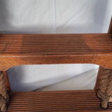 Boat shelf 3 levels in wood and rope