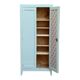 Vintage Parisian wardrobe in grey-blue green.