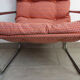 Sofa and armchair chrome steel and fabric 70s / 80s
