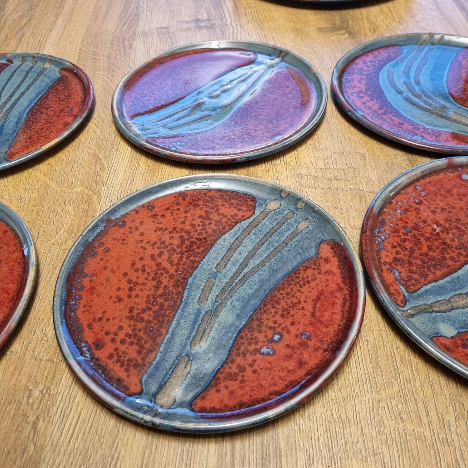 6 glazed stoneware plates from Poterie du Mejou