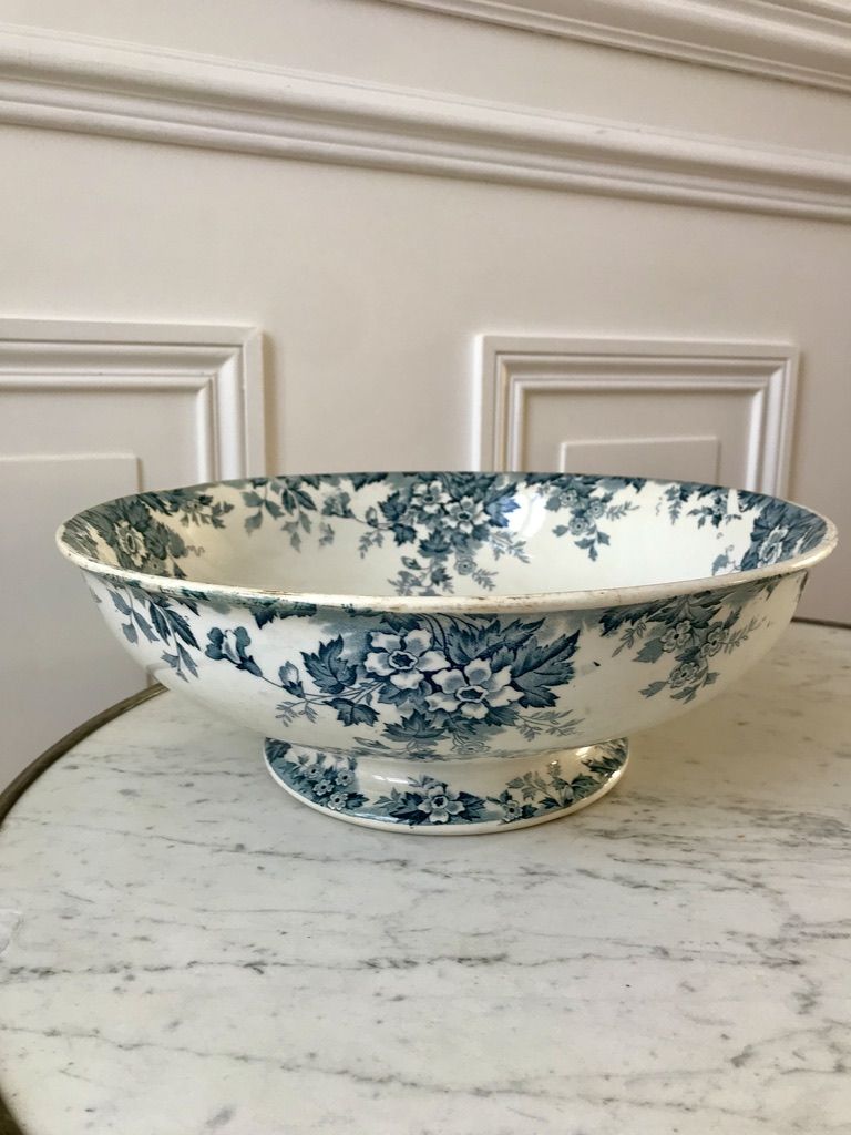 Salad bowl in iron sand saint-amand model "marie-louise" 1880 - xixth