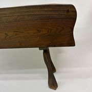 Brutalist solid wooden flower plante, 1970's