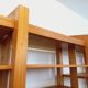 Large modular library of 6 parts with 30 vintage wooden shelves.