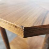 Art deco style serving table in walnut veneer