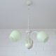 Vintage Elegant Pendant Lamp, Shabby Chic White Chandelier, Mint Green