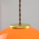 Italian Orange Space Age Saturn Lamp, 70s
