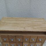 Vintage craft furniture in raw wood.