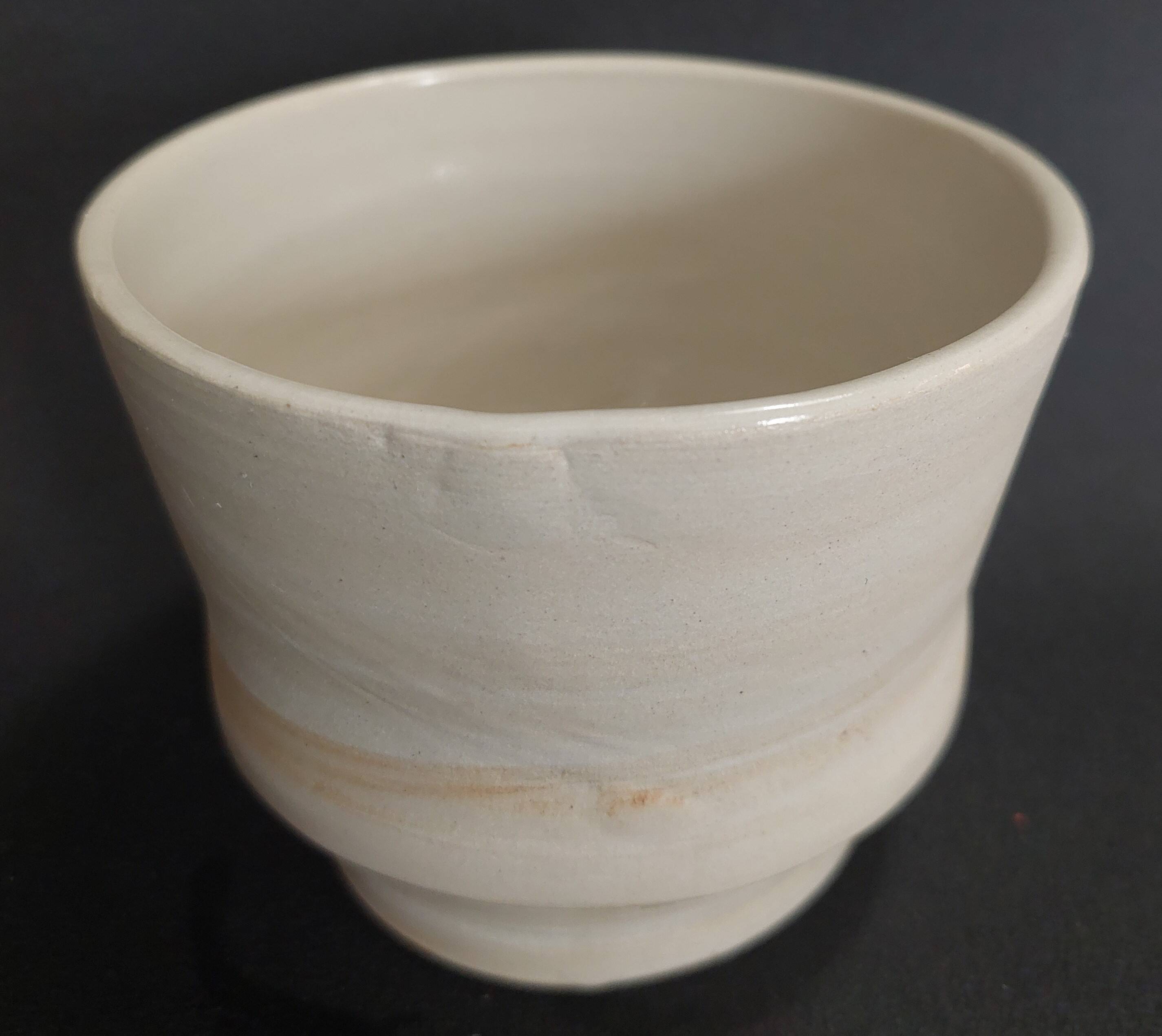 Vintage matcha bowl, stoneware, handcrafted.