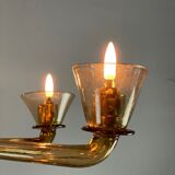 Venetian chandelier in Mordoré Murano glass circa 1940