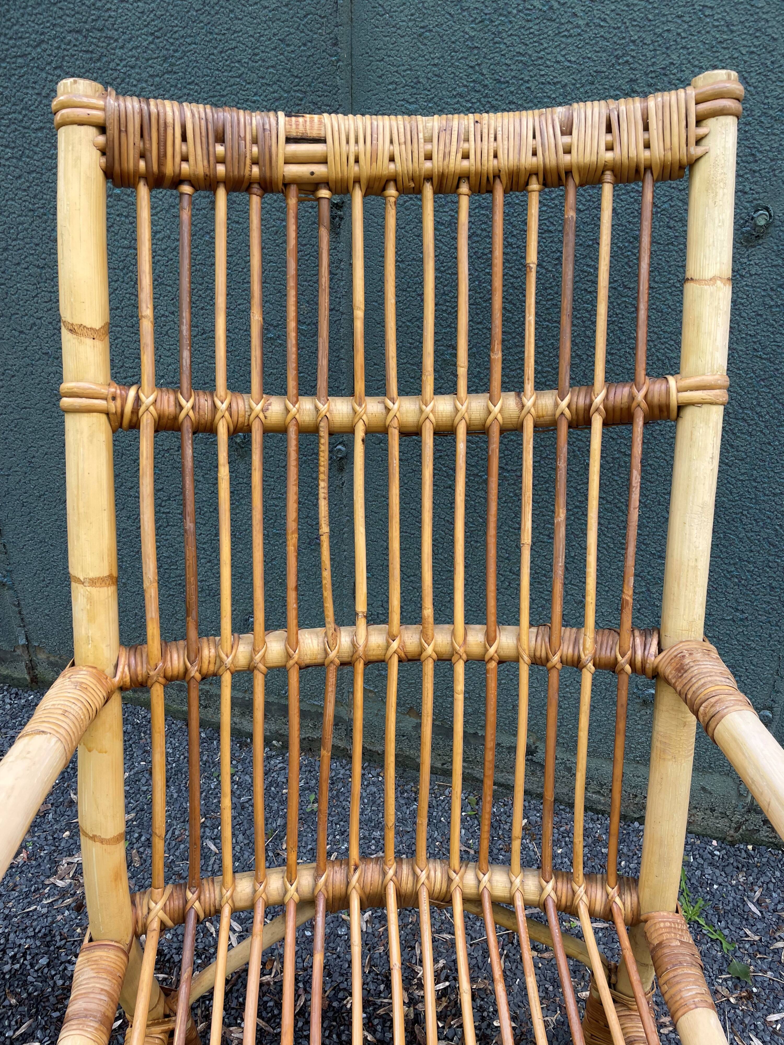 Vintage rattan armchair