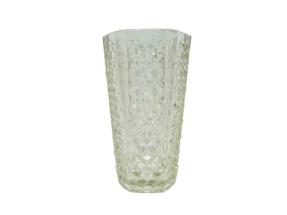 ACH Spike Vase, transparent glass, Ząbkowice, Poland, 1970s