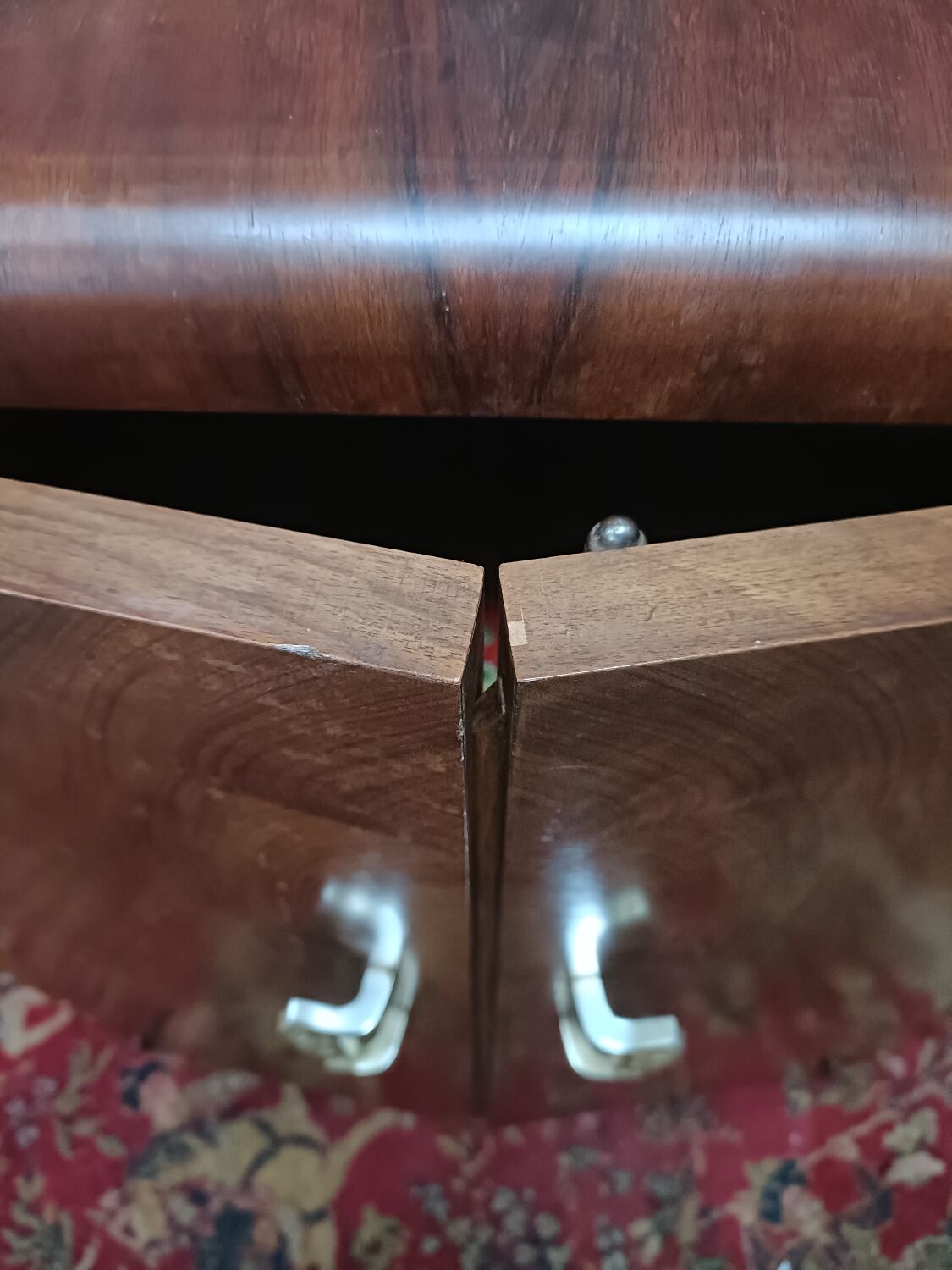 Art deco bar furniture symmetrical walnut veneer