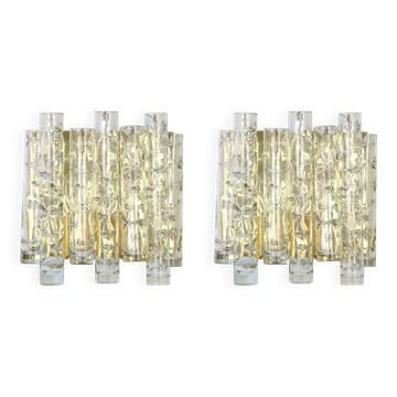 Pair of large Murano glass wall sconces by Doria, Germany, 1960s.