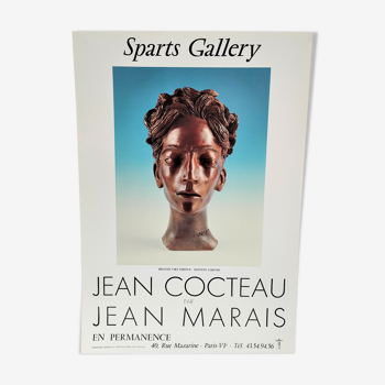 Original poster Jean Cocteau by Jean Marais 80s