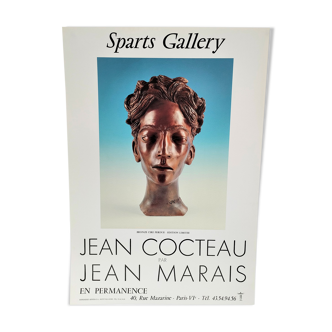 Affiche originale Jean Cocteau par Jean Marais années 80