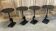 4 tabourets réglables noirs