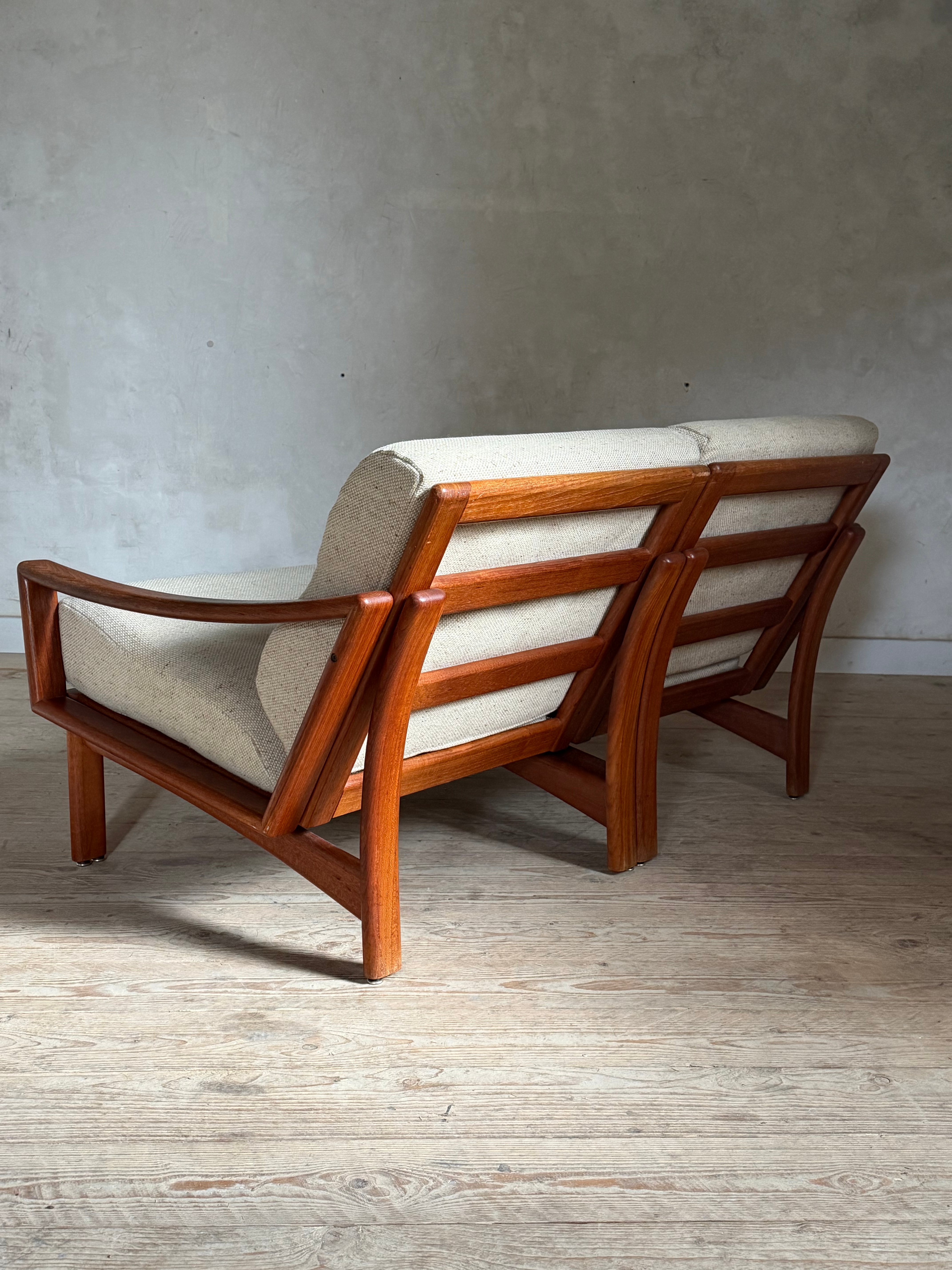 Canapé Banquette 2 places scandinave teck Kirsten & Sven E. Jensen