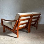 Scandinavian teak 2-seater banquette sofa Kirsten & Sven E. Jensen