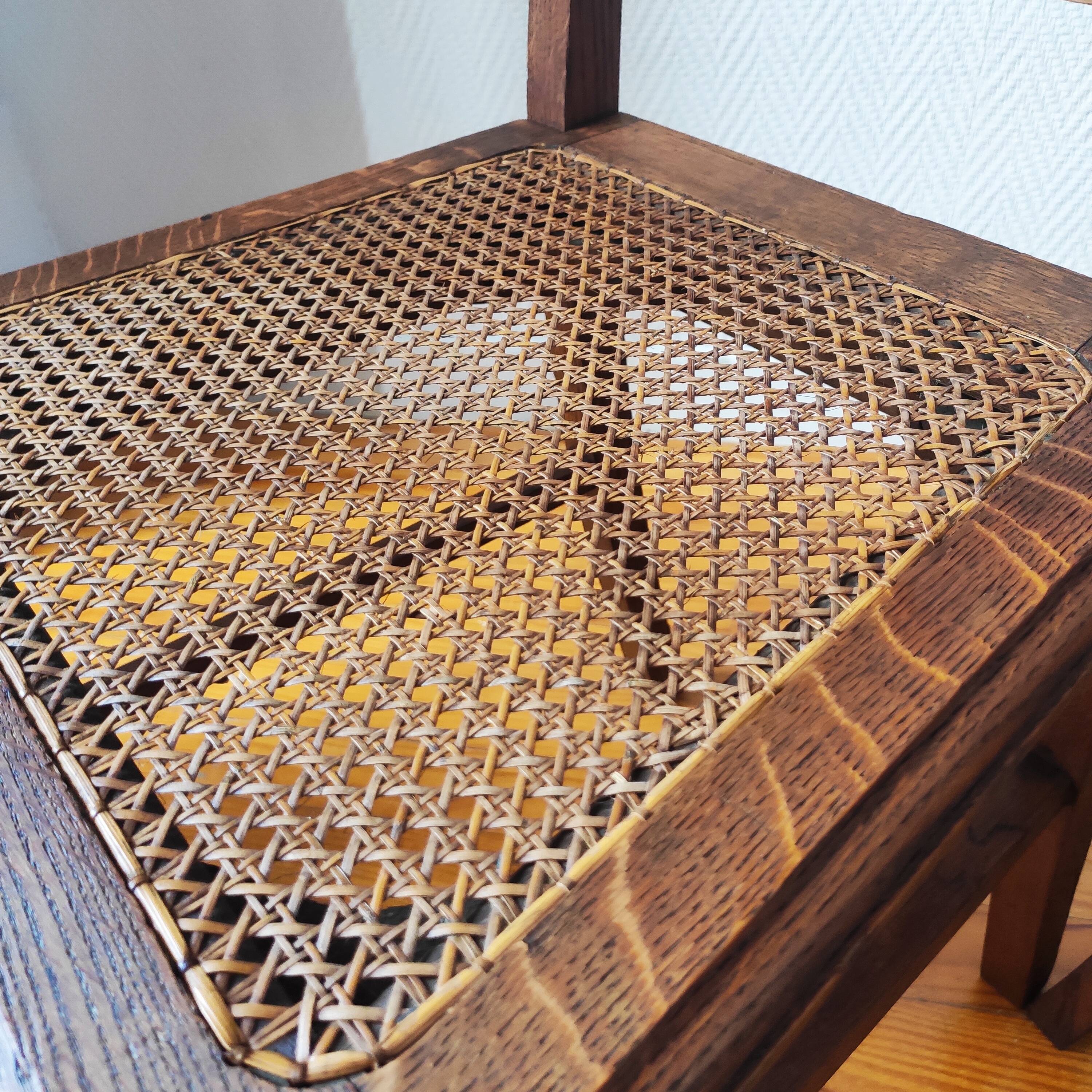 Art Deco chairs in new caned oak