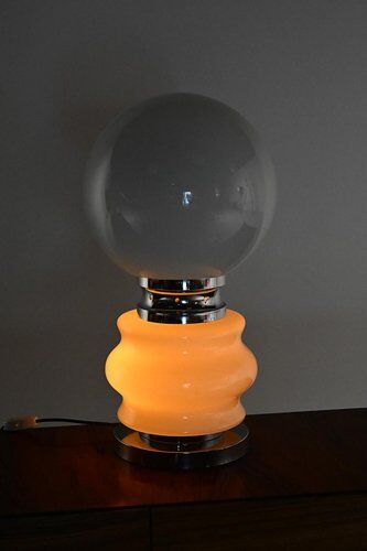 Lampe de table en verre italienne