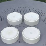x4 Franco Pozzi Vintage Bowls – White ceramic with black rim