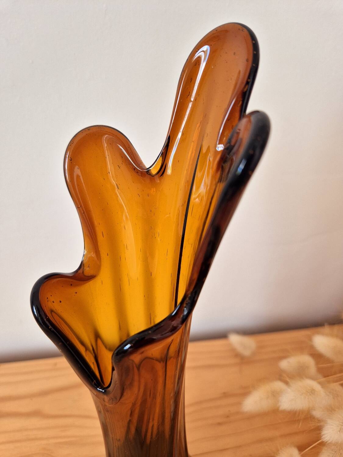 Organic blown glass vase