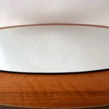 Miroir mural du milieu du siècle, miroir ovale, design scandinave