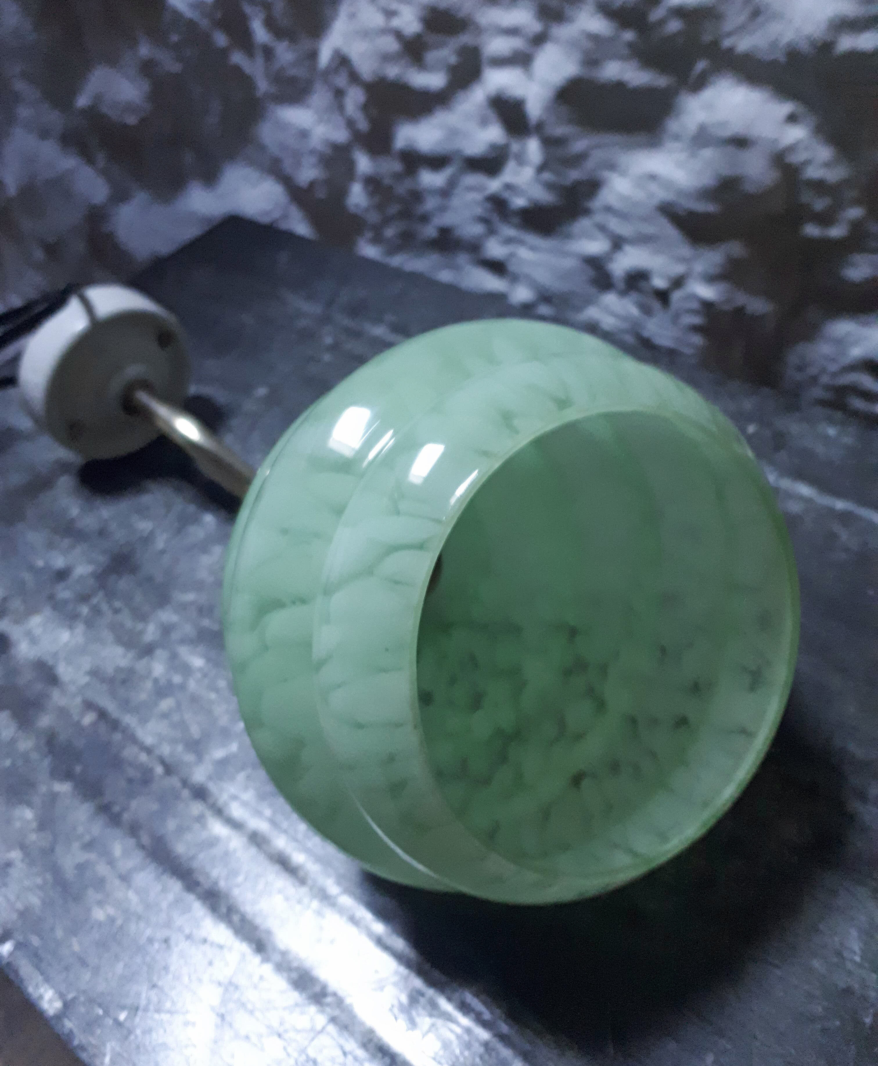 Clichy glass swan collar sconce