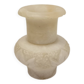 Vase en albâtre blanc – Pièce unique Décoration en pierre naturelle
