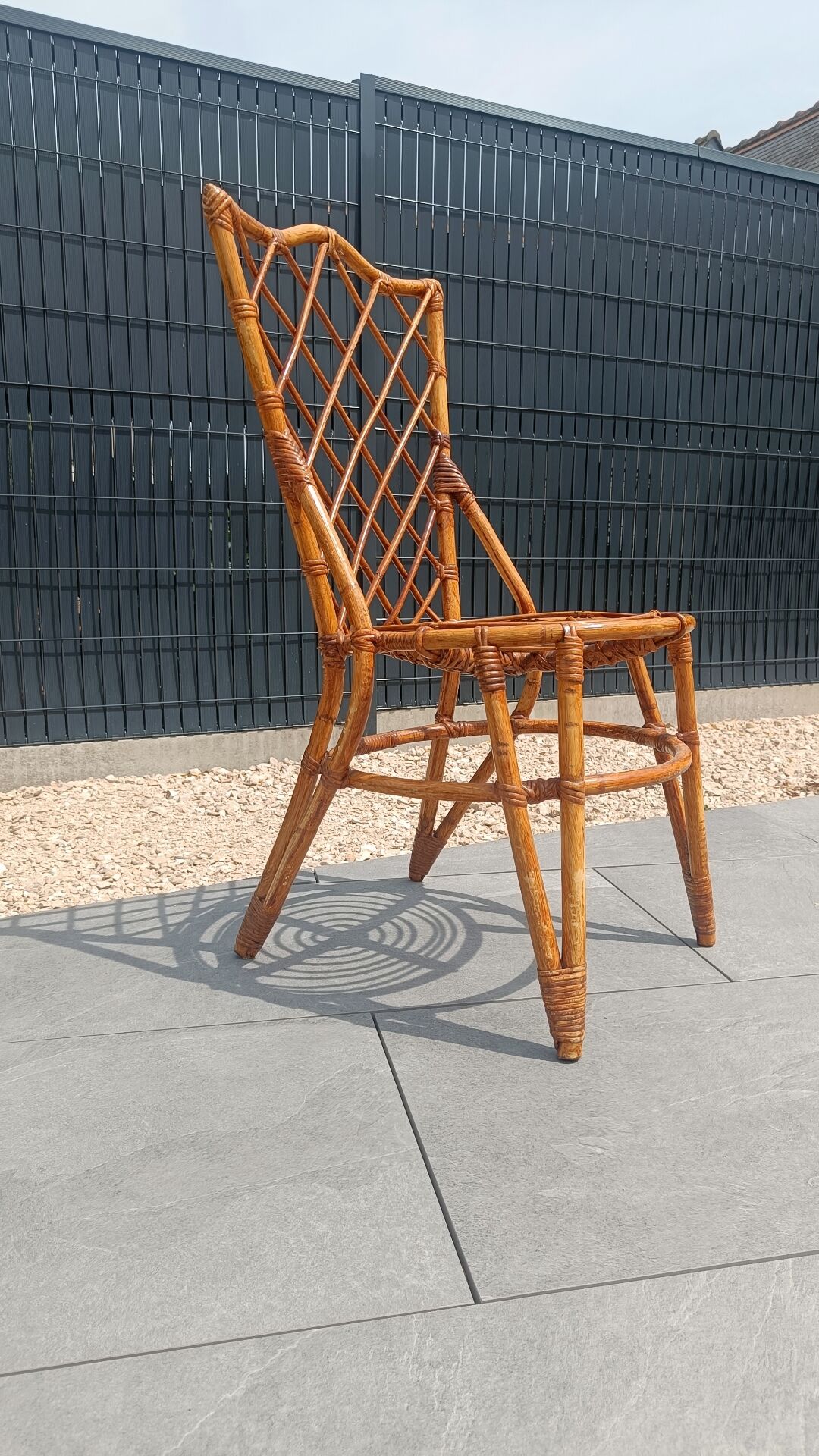 Vintage rattan chair – Louis Sognot style