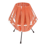 Tripod lamp in metal and red acrylic ribbon, 1950s-1960s