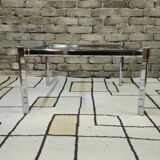 Chrome and glass coffee table, 1970